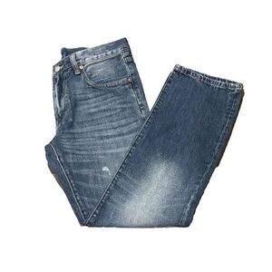 Gap 1969 Mens Straight Leg Denim 5-pocket Jeans 100% Cotton 29x30 Distressed